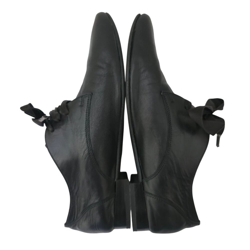 Andre Assous Black Leather Lace-Up Derby Shoes Flats Women's Sz 37/6-6.5 - Picture 5 of 8